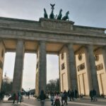 Iconic Brandenburg Gate in Berlin, a symbol of German unity and history.